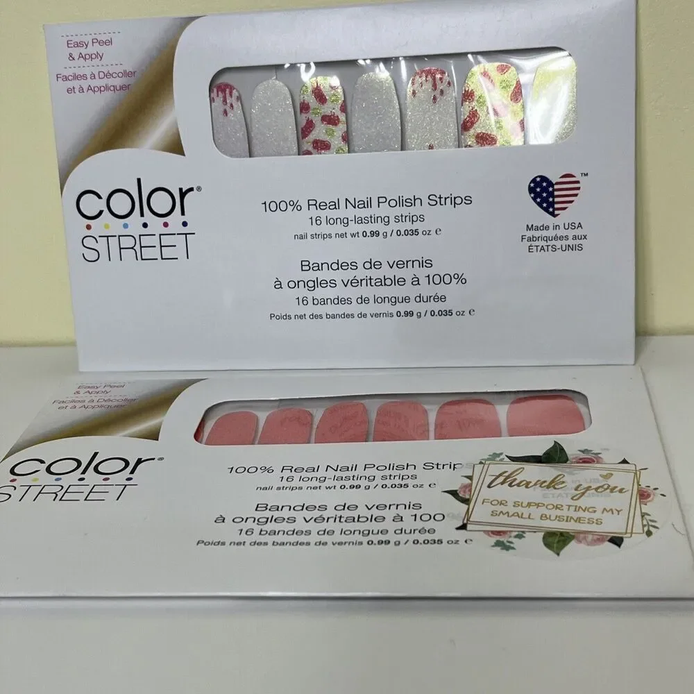 Lot of 2 Color Street Nail Polish Strips Popsicles & Your Corally Invited NEW